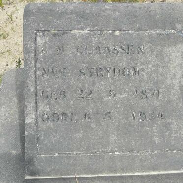 CLAASSEN A.M. nee STRYDOM 1871-1954