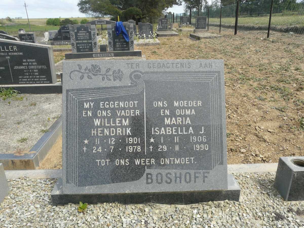 BOSHOFF Willem Hendrik 1901-1978 &amp; Maria Isabella J. 1906-1990