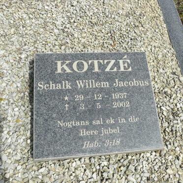 KOTZE Schalk Willem Jacobus 1937-2002