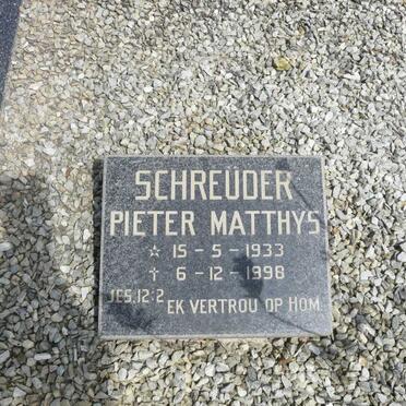 SCHREUDER Pieter Matthys 1933-1998