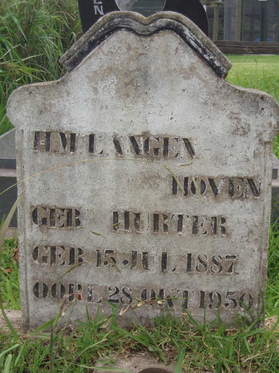 LANGENHOVEN H.M. nee HURTER 1887-1950