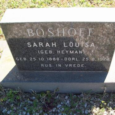 BOSHOFF Sarah Louisa nee HEYMAN 1888-1974