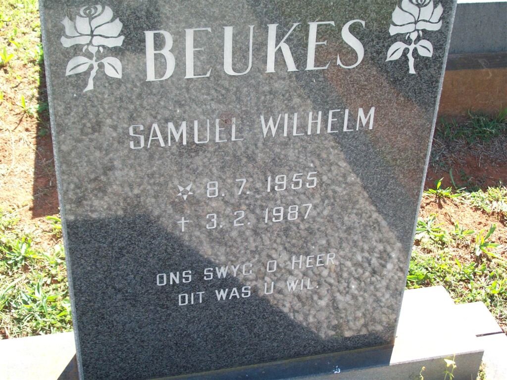 BEUKES Samuel Wilhelm 1955-1987