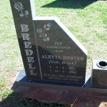 BREDELL Aletta Hester nee BRINK 1911-2003