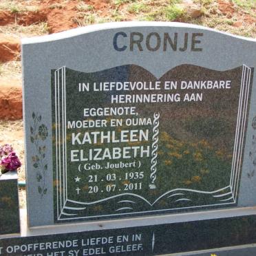 CRONJE Kathleen Elizabeth nee JOUBERT 1935-2011