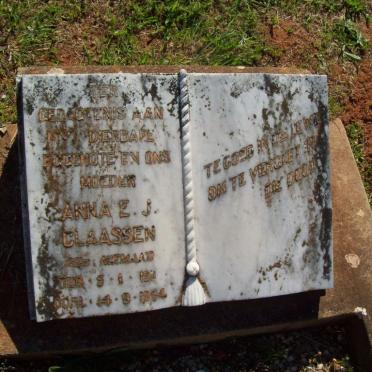 CLAASSEN Anna E.J. nee NIEMAND 1911-1954