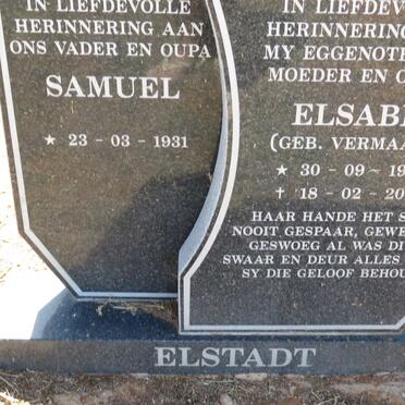 ELSTADT Samuel 1931- &amp; Elsabé VERMAAK 1930-2015