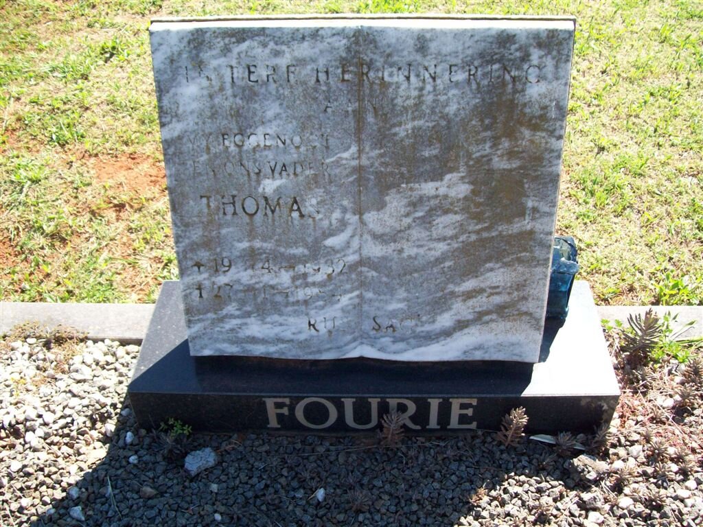 FOURIE Thomas 1932-1984