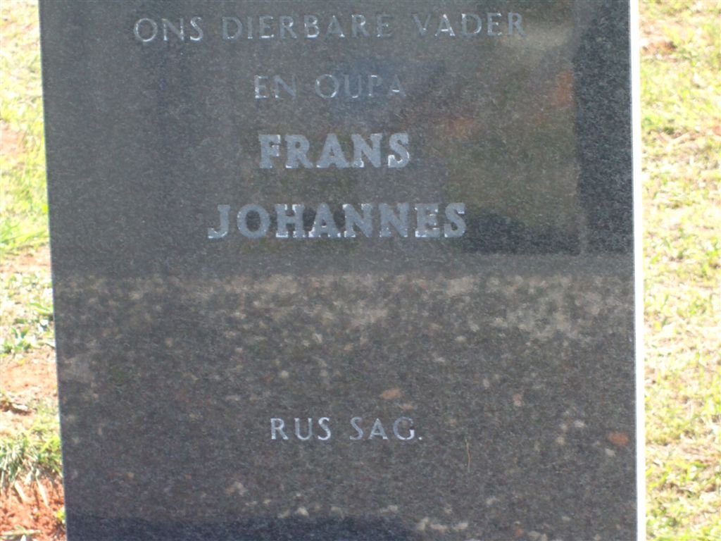 GERBER Frans Johannes &amp; Susanna Johanna PIENAAR 