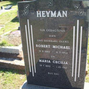 HEYMAN Robert Michael 1882-1954 &amp; Maria Cecilia 1892-1967