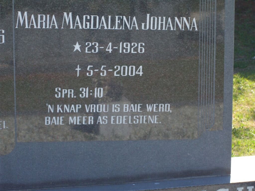 HATTINGH Maria Magdalena Johanna 1926-2004