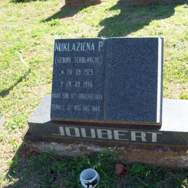 JOUBERT Nuklaziena P. nee TERBLANCHE 1929-1996