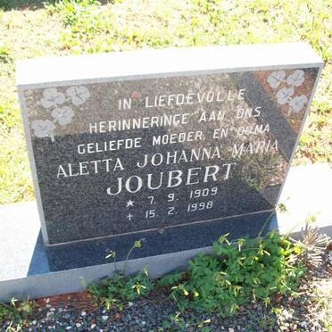 JOUBERT Aletta Johanna Maria 1909-1998