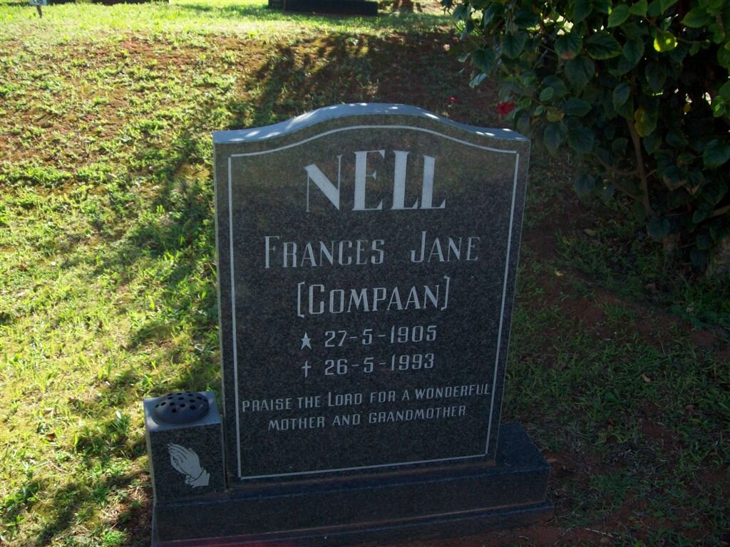 NELL Frances Jane nee COMPAAN 1905-1993