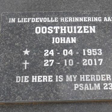 OOSTHUIZEN Johan 1953-2017