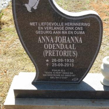 ODENDAAL Anna Johanna nee PRETORIUS 1930-2013