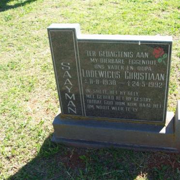 SAAYMAN Lodewicus Christiaan 1930-1992