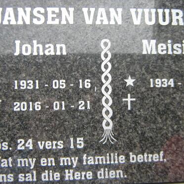 VUUREN Johan, Jansen van 1931-2016 &amp; Meisie 1934-
