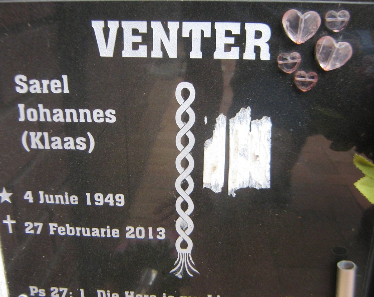 VENTER Sarel Johannes 1949-2013