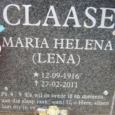 CLAASE Maria Helena 1916-2011