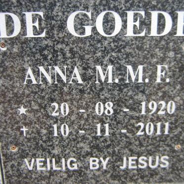 GOEDE Anna M.M.F., de 1920-2011