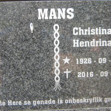 MANS Christina Hendrina 1926-2016