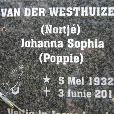 WESTHUIZEN Johanna Sophia, van der nee NORTJE 1932-2015