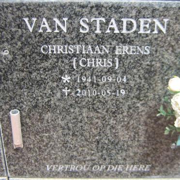 STADEN Christiaan Erens, van 1941-2010