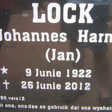 LOCK Johannes Harms 1922-2012