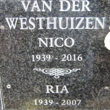 WESTHUIZEN Nico, van der 1939-2016 &amp; Ria 1939-2007