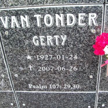 TONDER Gerty, van 1927-2007