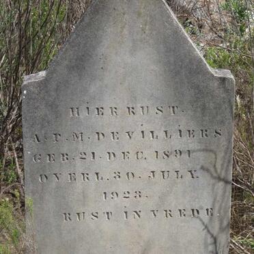 VILLIERS A.P.M., de 1891-1923