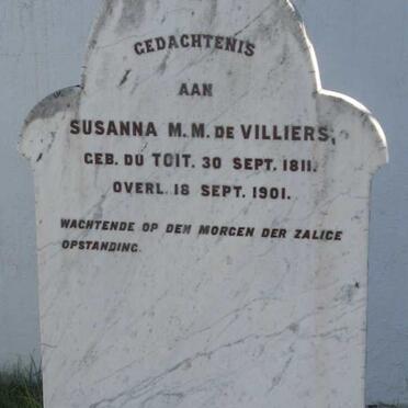 VILLIERS Susanna M.M., de nee DU TOIT 1811-1901