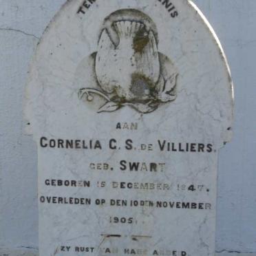 VILLIERS Cornelia C.S., de nee SWART 1847-1905