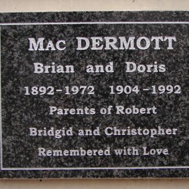 MacDERMOTT Brian 1892-1972 &amp; Doris 1904-1992