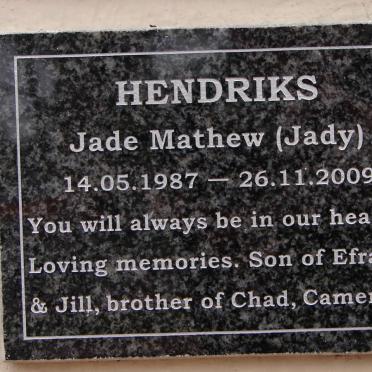 HENDRIKS Jade Mathew 1987-2009