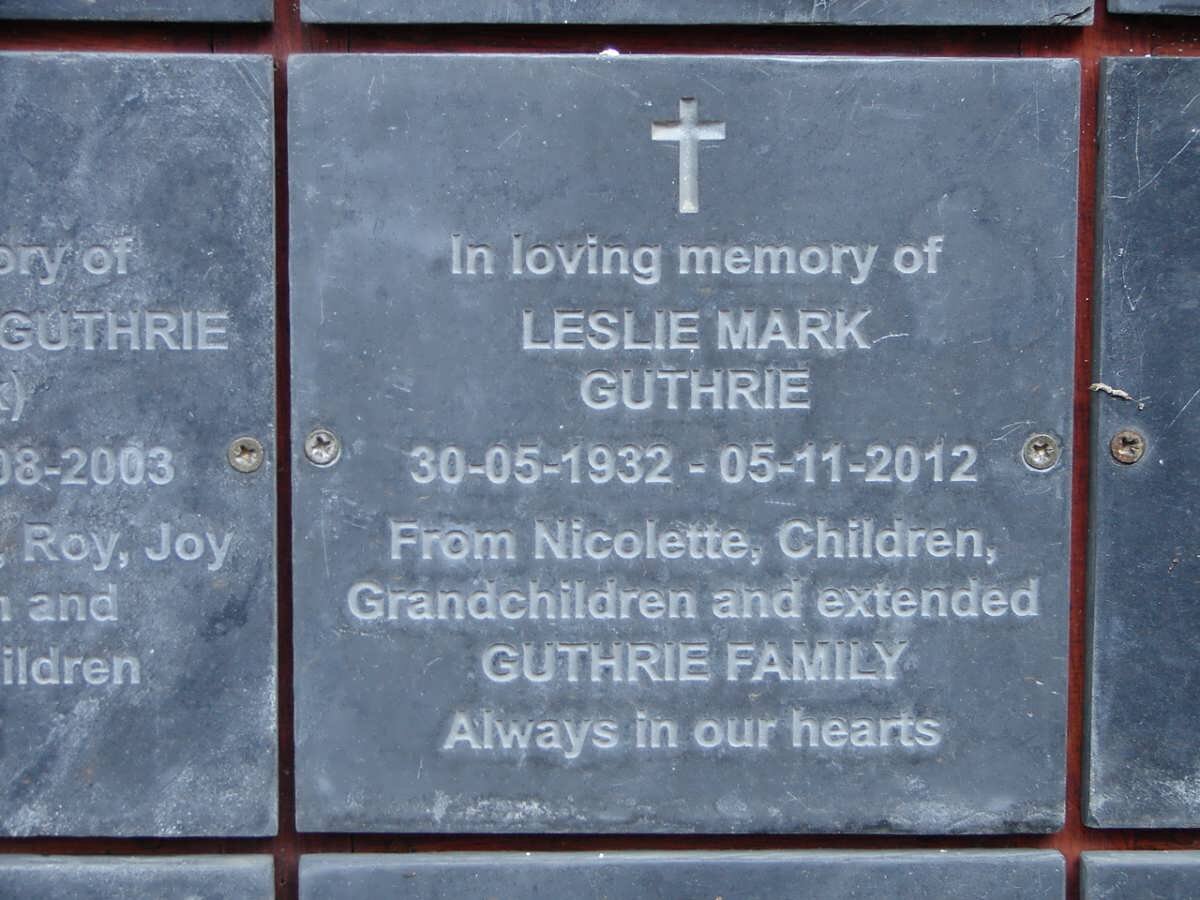 GUTHRIE Leslie Mark 1932-2012