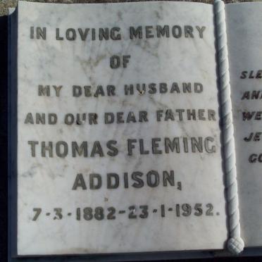 ADDISON Thomas Fleming 1882-1952