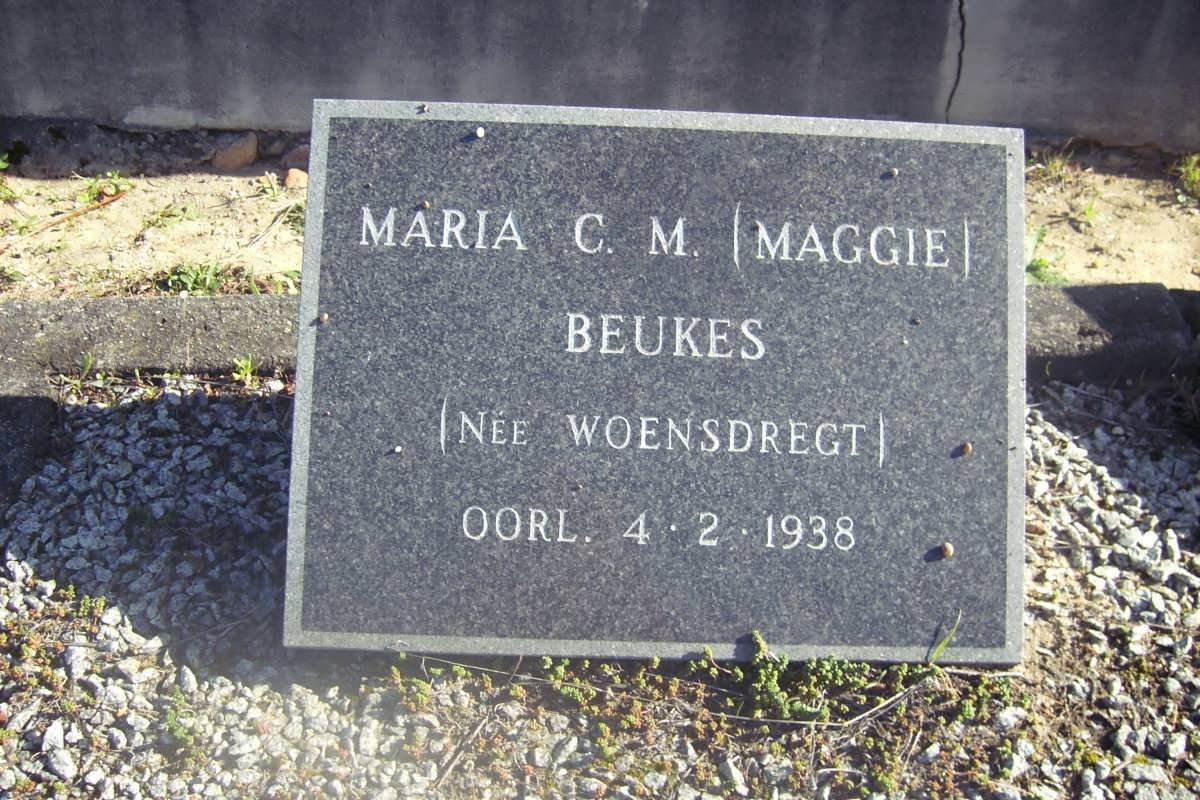 BEUKES Maria C.M. nee WOENSDREGT -1938