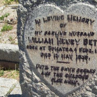 BETZ William Henry 1861-1938