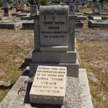 CROZIER Gibson Napier 1876-1951 &amp; Muriel Vivian -1957