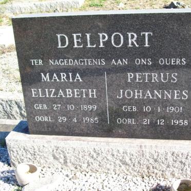 DELPORT Petrus Johannes 1901-1958 &amp; Maria Elizabeth 1899-1985
