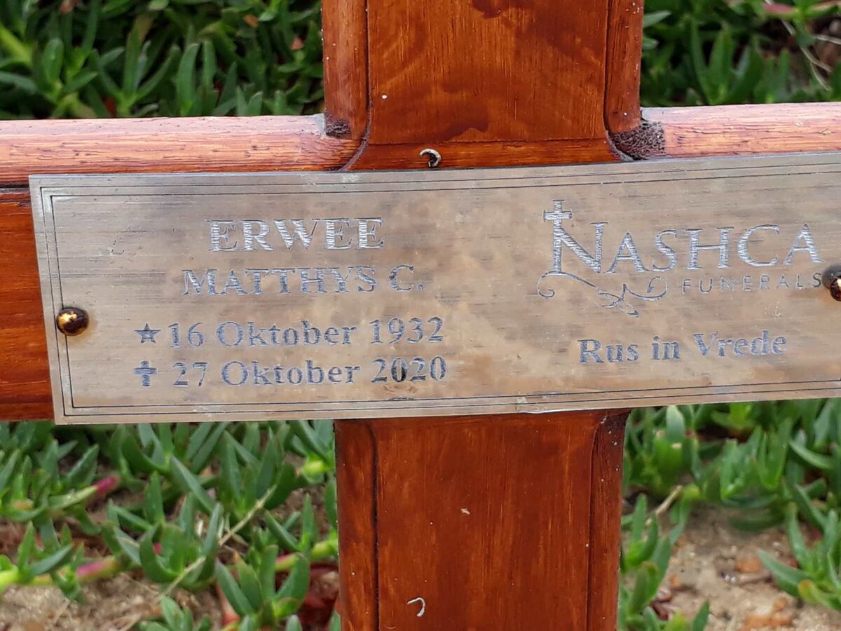 ERWEE Matthys C. 1932-2020