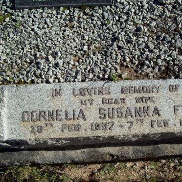 FRITZ Cornelia Susanna 1897-1955