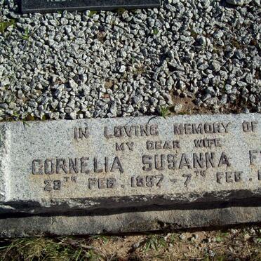 FRITZ Cornelia Susanna 1897-1955