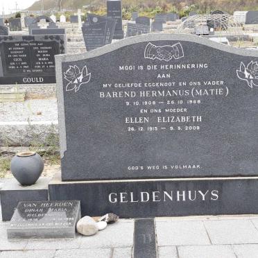 GELDENHUYS Barend Hermanus 1909-1968 &amp; Ellen Elizabeth 1915-2009 :: HEERDEN Dinah Maria, van nee GELDENHUYS 1936-1996