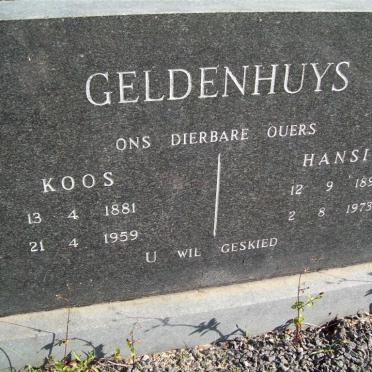 GELDENHUYS Koos 1881-1959 :: GELDENHUYS Hansie 1891-1973