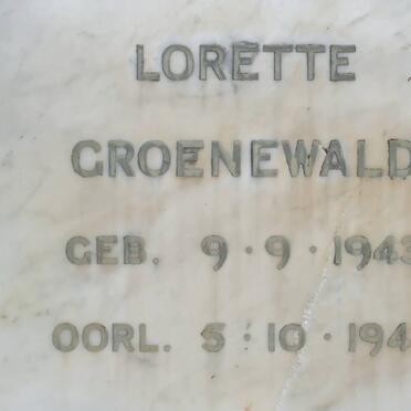 GROENEWALD Lorette 1943-1943