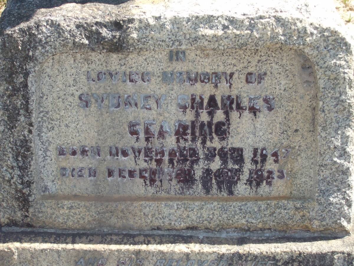 GEARING Sydney Charles 1847-1923 &amp; Annie 1857-1946