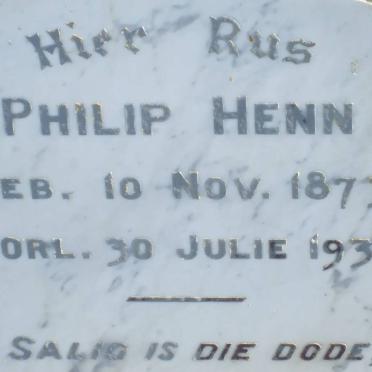 HENN Philip 1873-1936